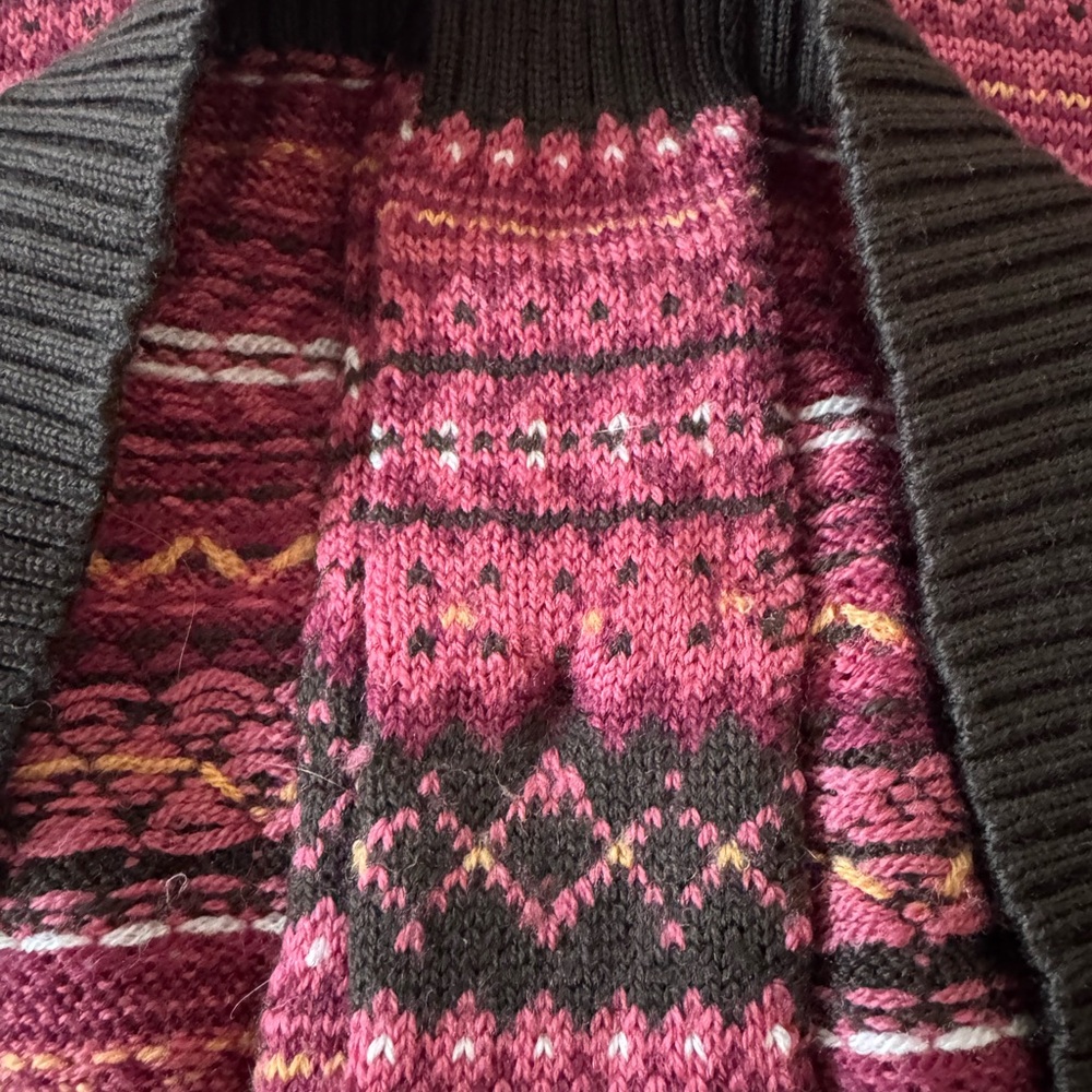 Pendleton Women Brown and Pink Knit Cardigan - Picture 5 of 9